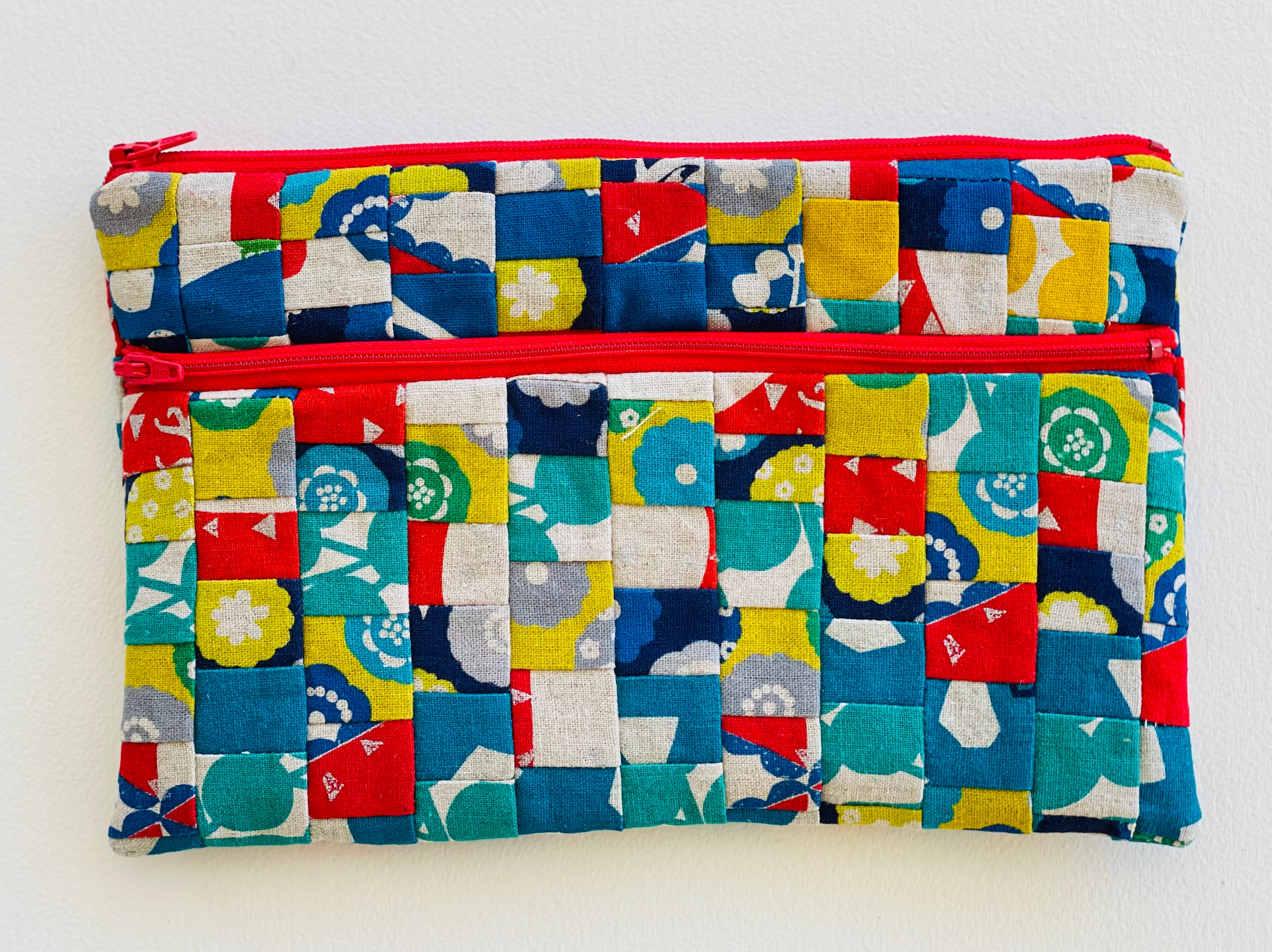 Large Pieced Zip Pouch 10