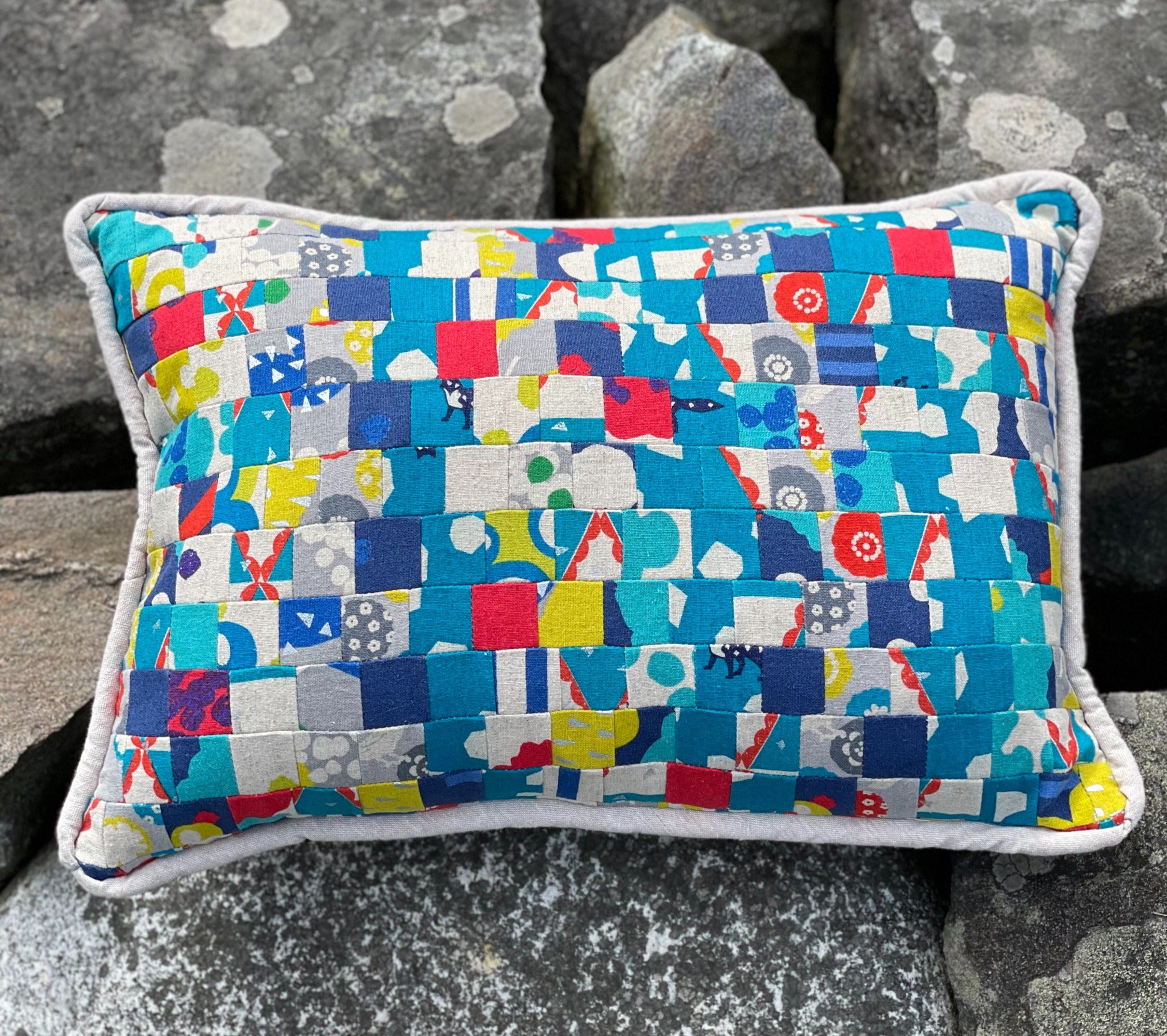 Pieced Japanese Linen Pillow PJL4