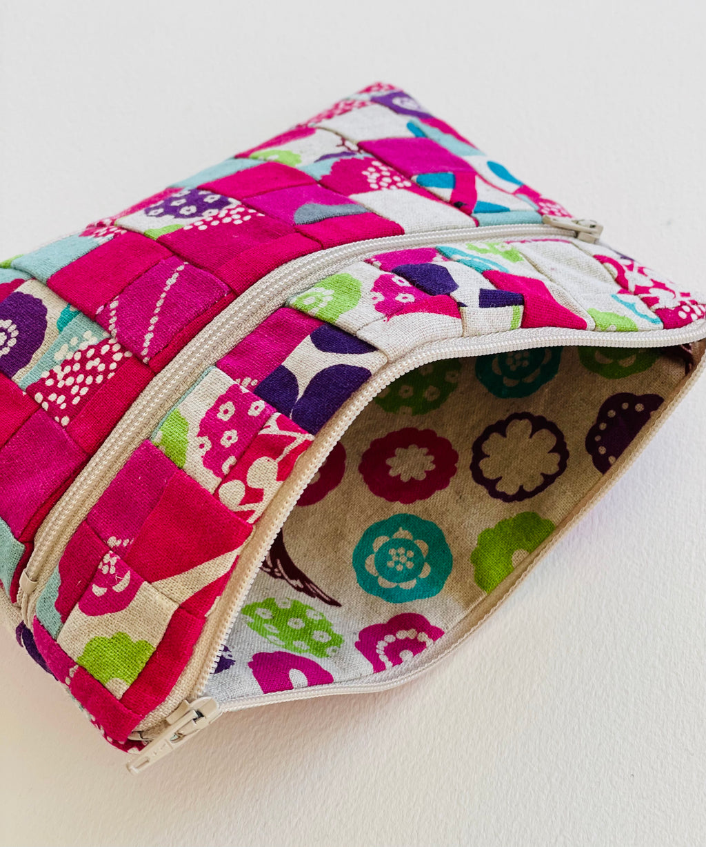 Medium Pieced  Zip Pouch 22
