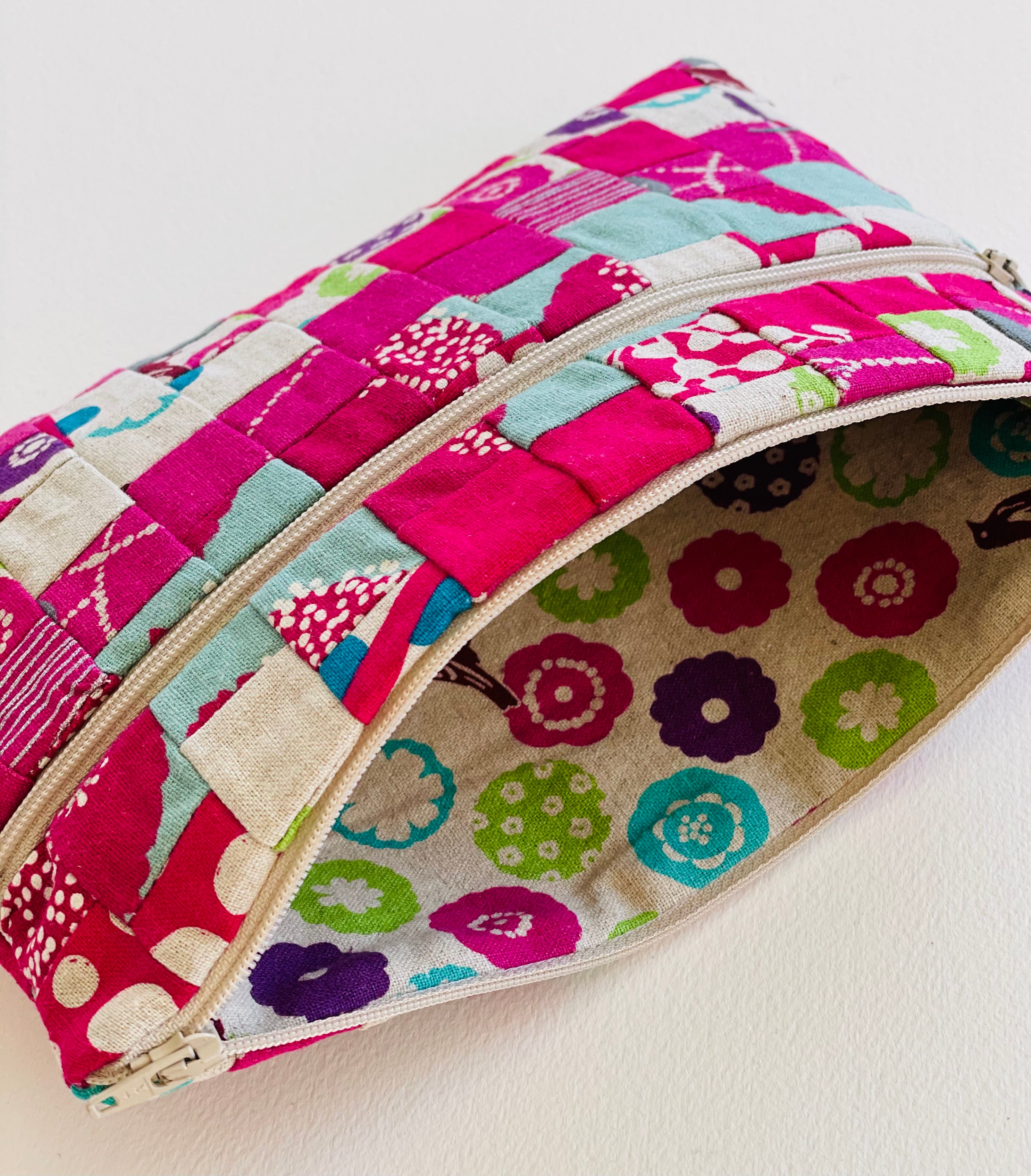 Large Pieced Zip Pouch 12