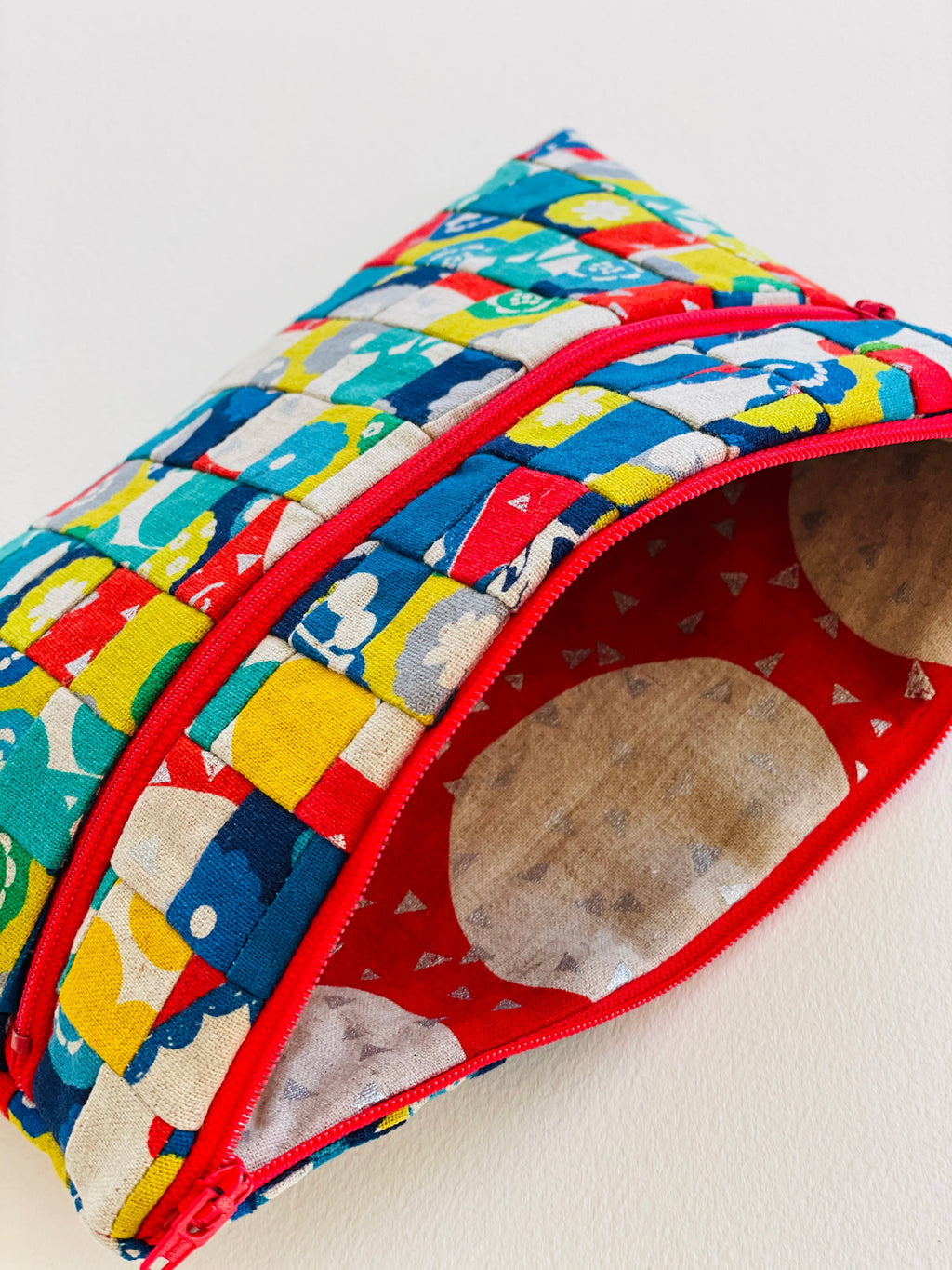 Large Pieced Zip Pouch 10