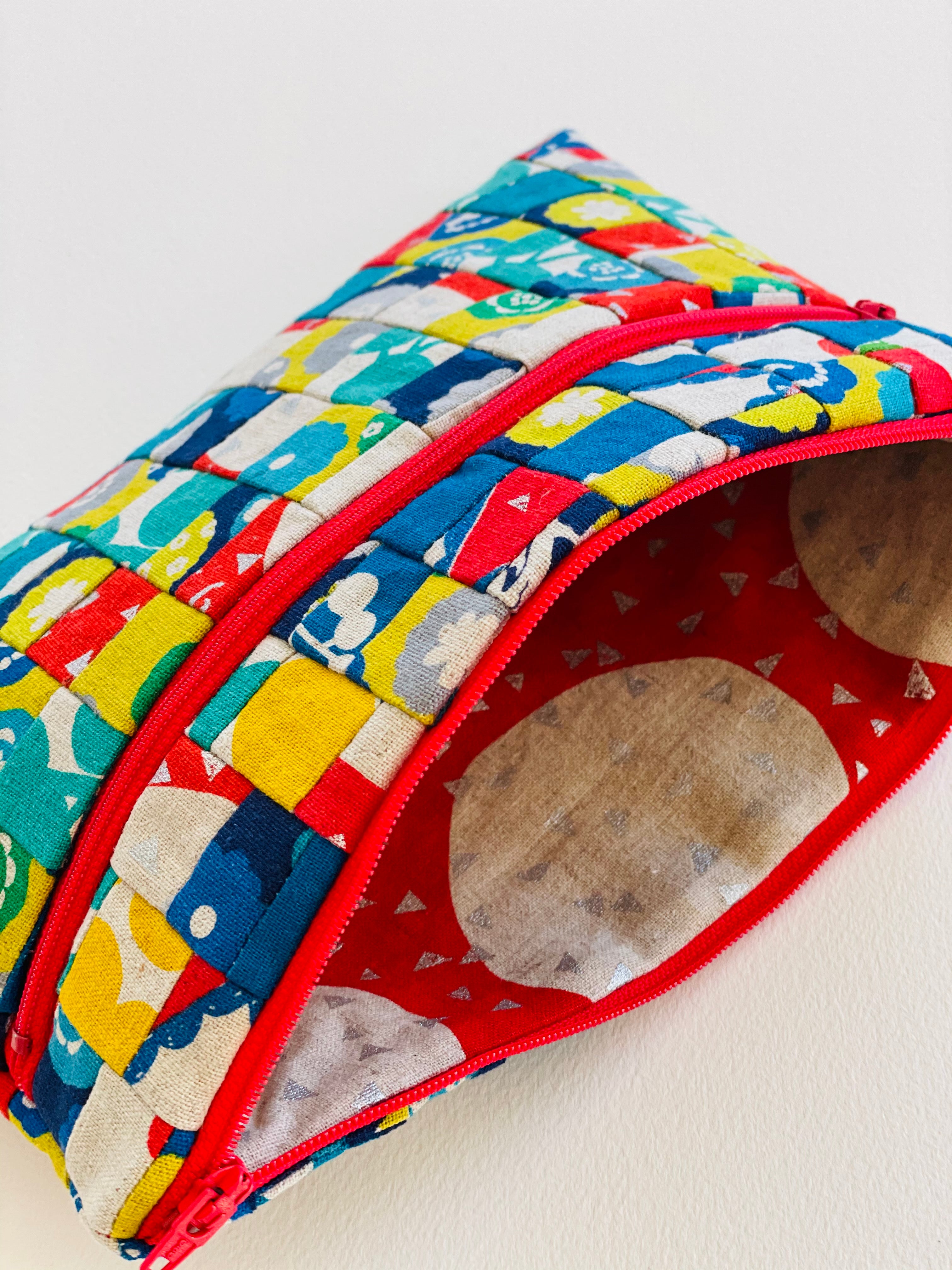 Large Pieced Zip Pouch 10