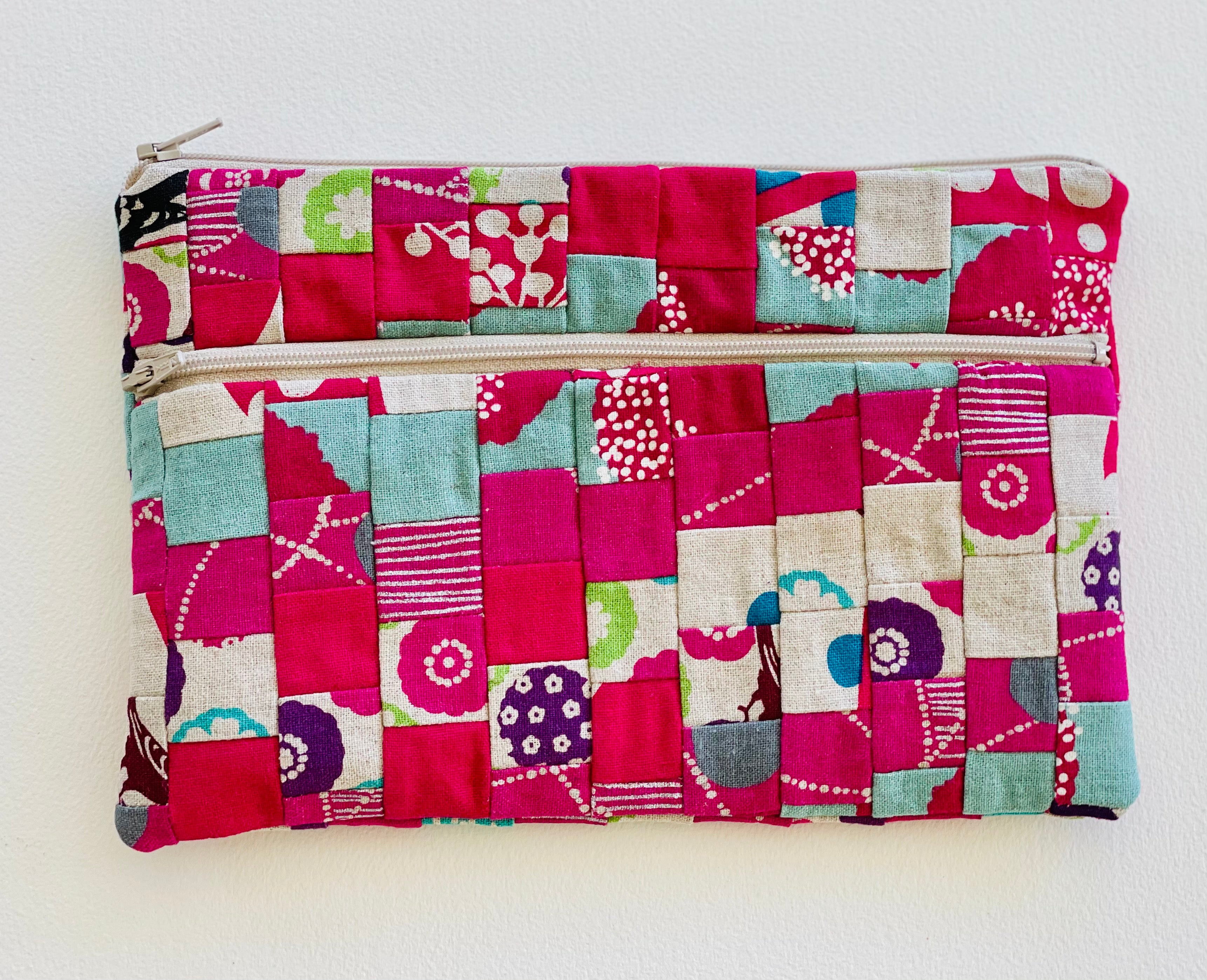 Large Pieced Zip Pouch 12