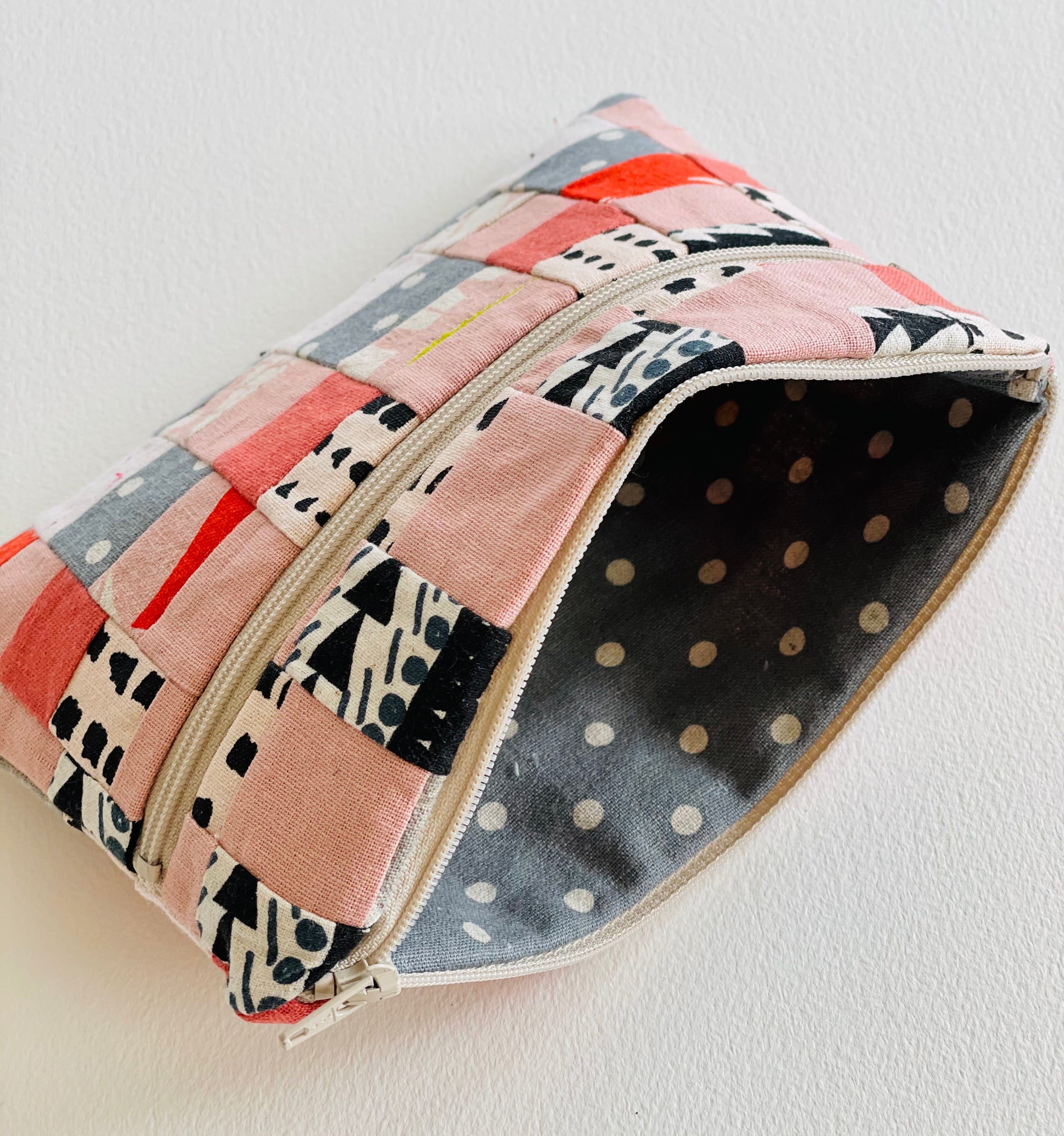 Medium Pieced Zip Pouch 19