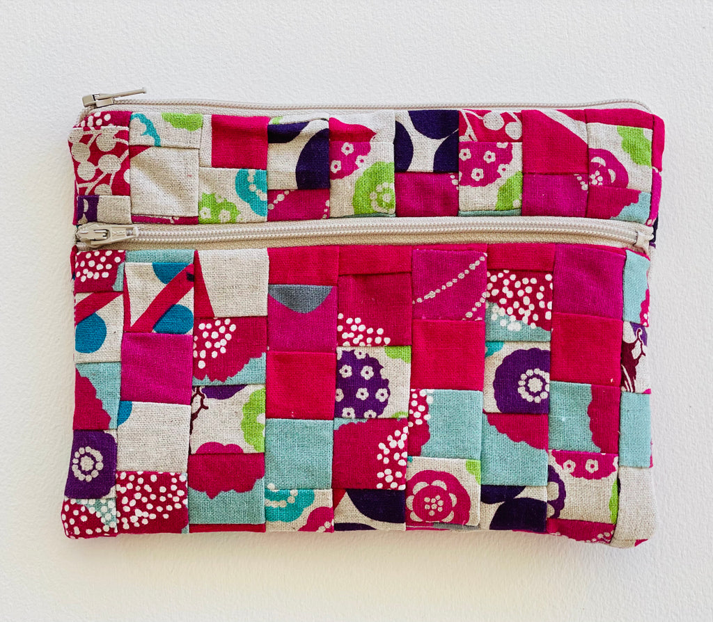 Medium Pieced  Zip Pouch 22