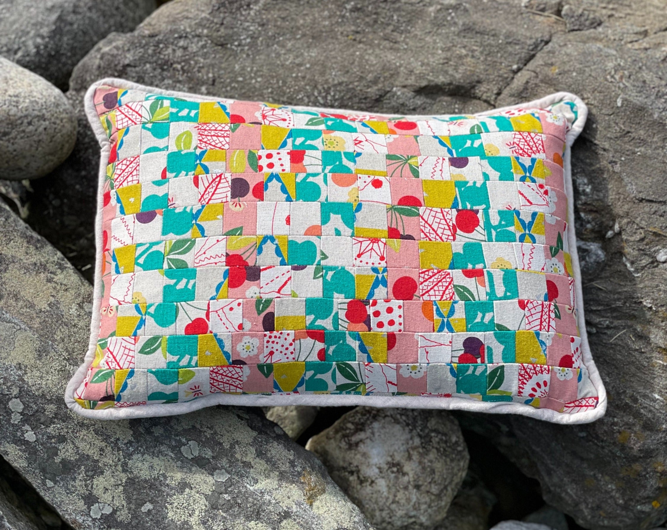 Pieced Japanese Linen Pillow JPL5