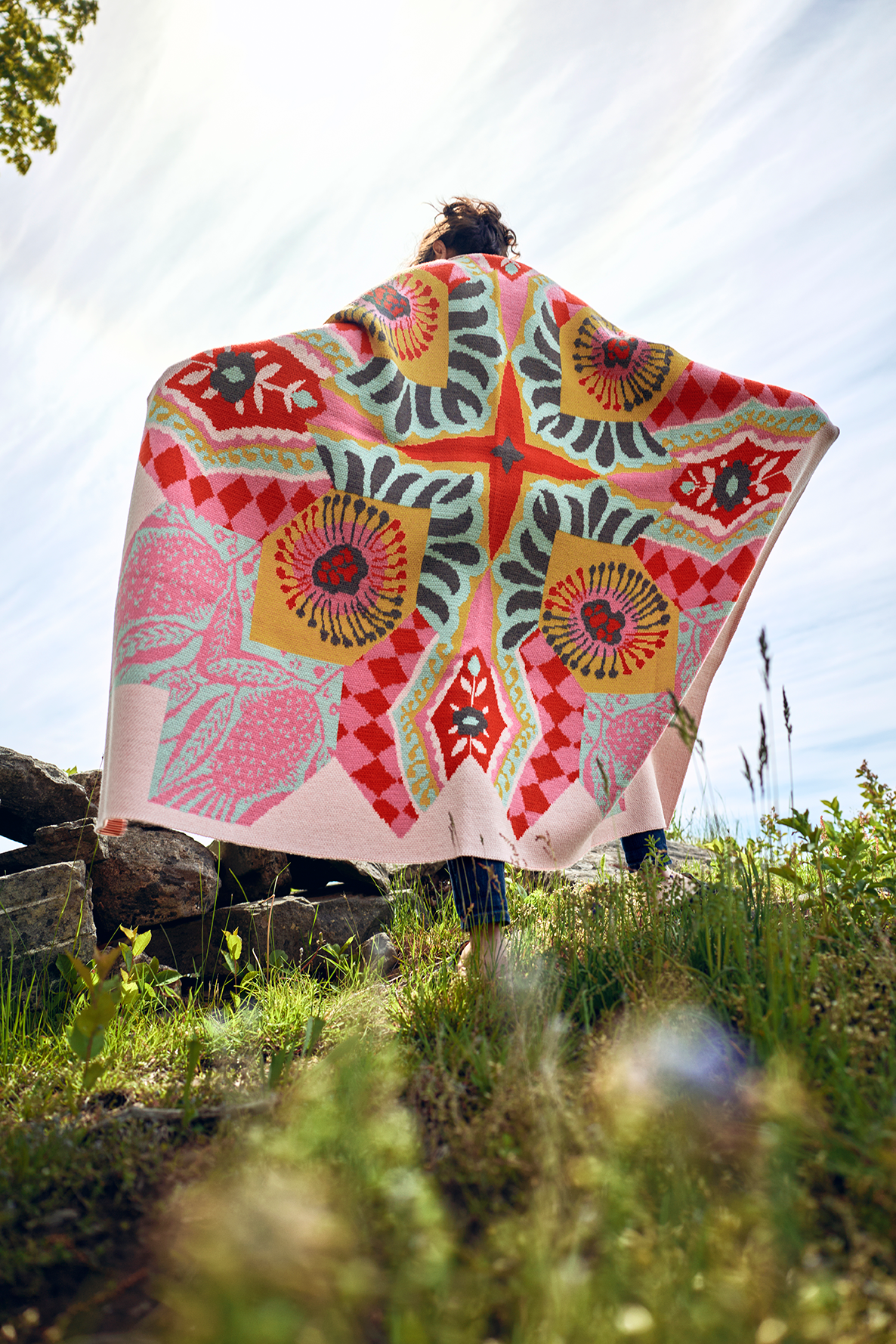"Soleil Reimagined" Merino Wool Throw Blanket
