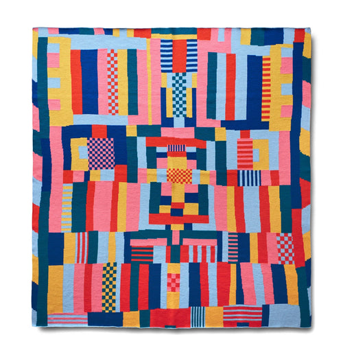 "Playground" Merino Wool Throw Blanket