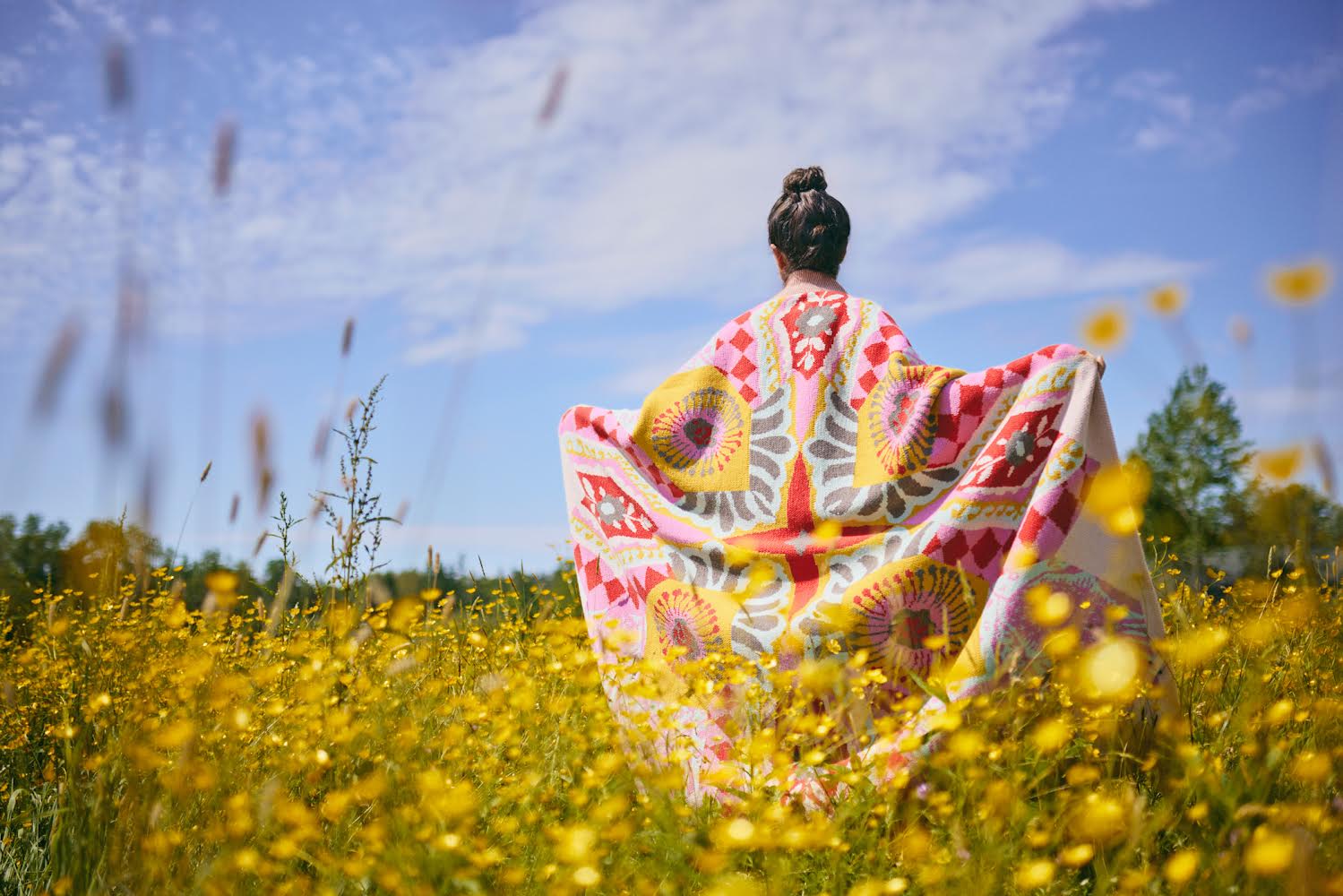"Soleil Reimagined" Merino Wool Throw Blanket