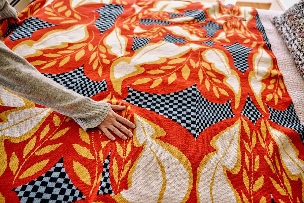 "Sunburst" Merino Wool Throw Blanket