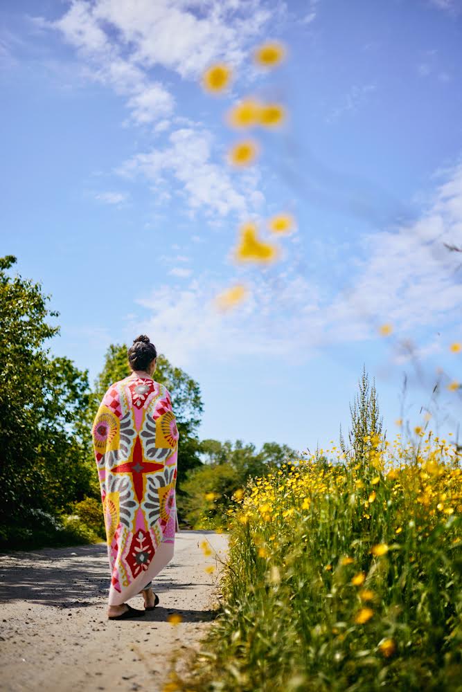 "Soleil Reimagined" Merino Wool Throw Blanket