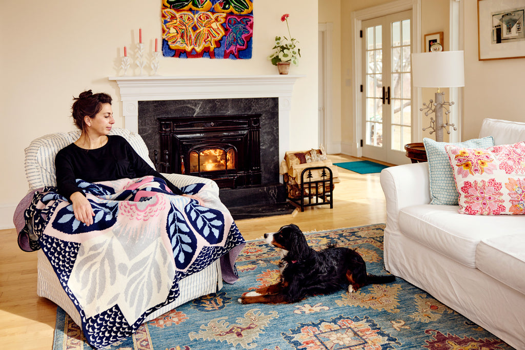 "Midnight" Merino Wool Throw Blanket