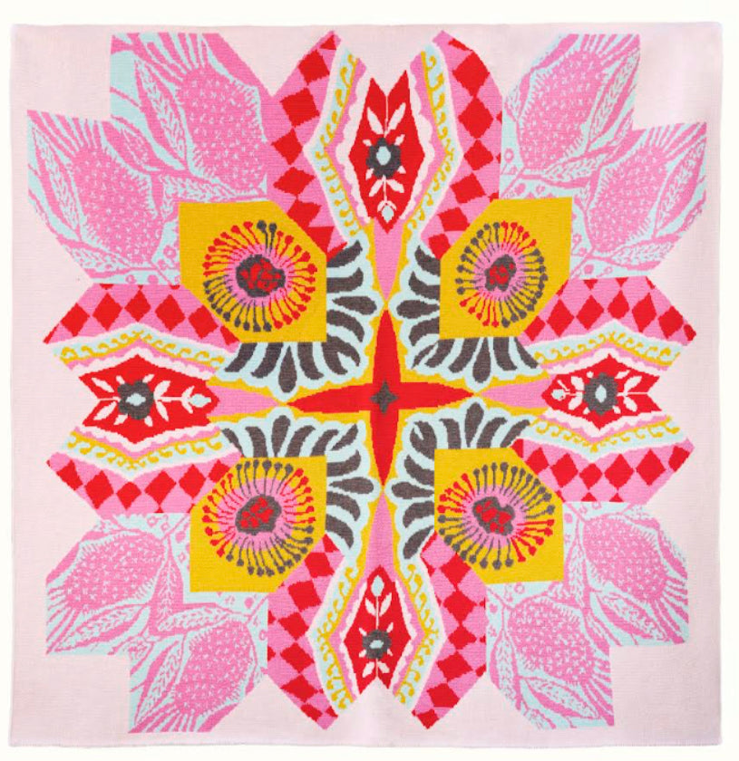 "Soleil Reimagined" Merino Wool Throw Blanket