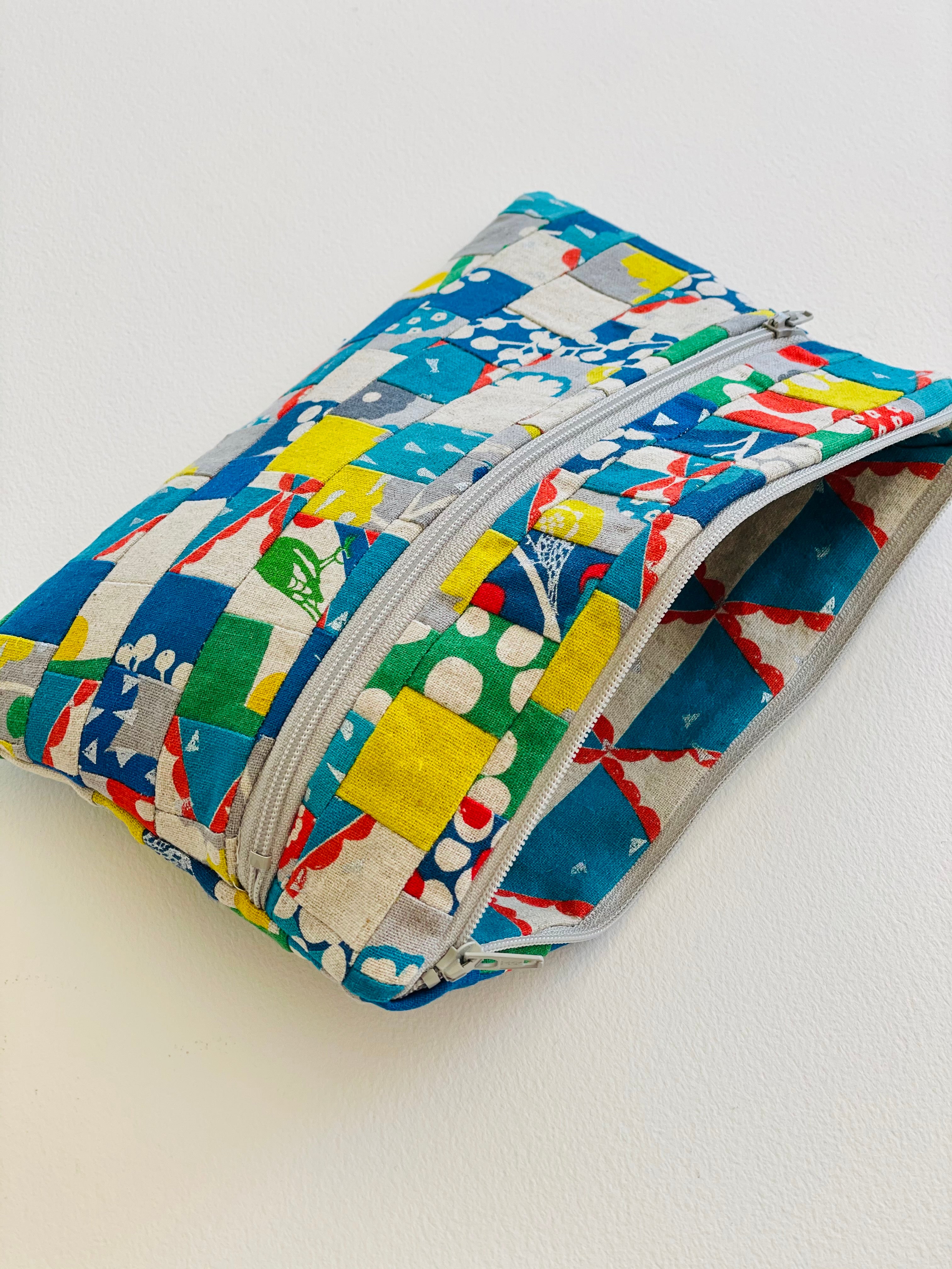 Large Pieced Zip Pouch 10
