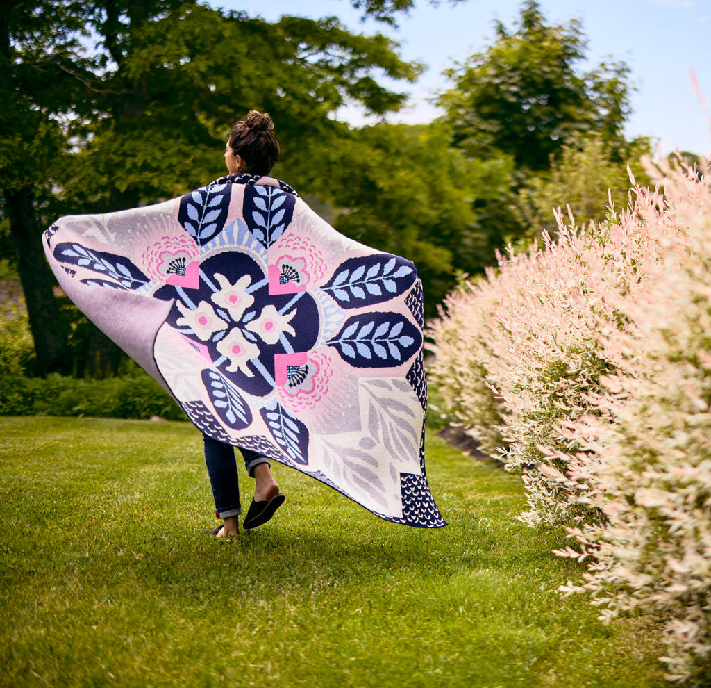 "Midnight" Merino Wool Throw Blanket