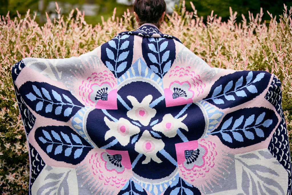 "Midnight" Merino Wool Throw Blanket