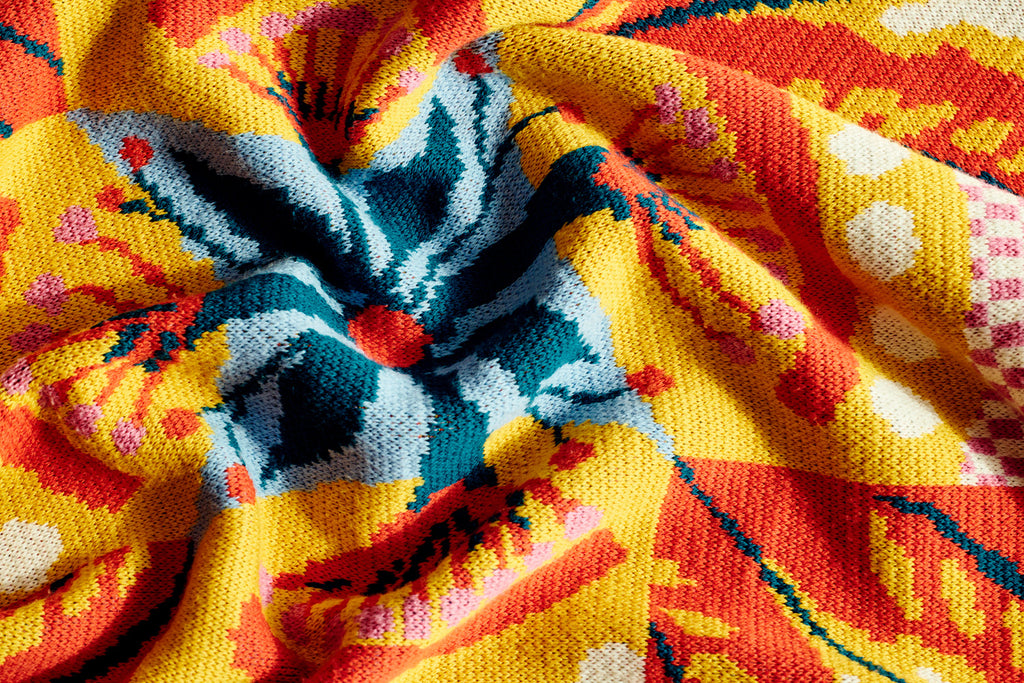 "Poppy" Merino Wool Throw Blanket