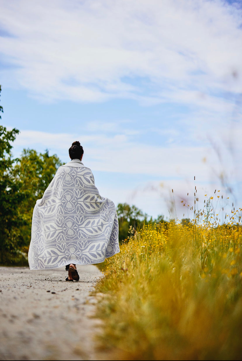 "Silhouette" Merino Wool Throw Blanket