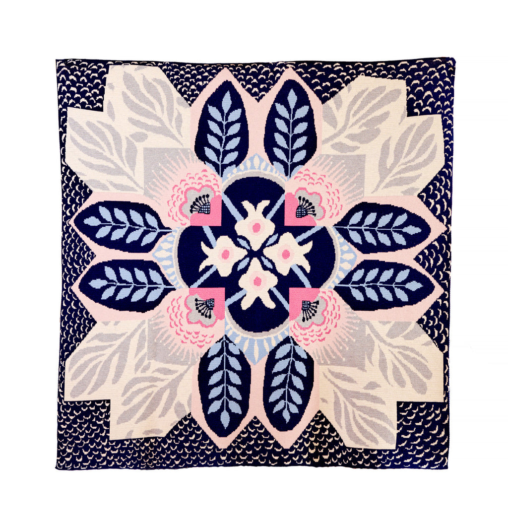 "Midnight" Merino Wool Throw Blanket
