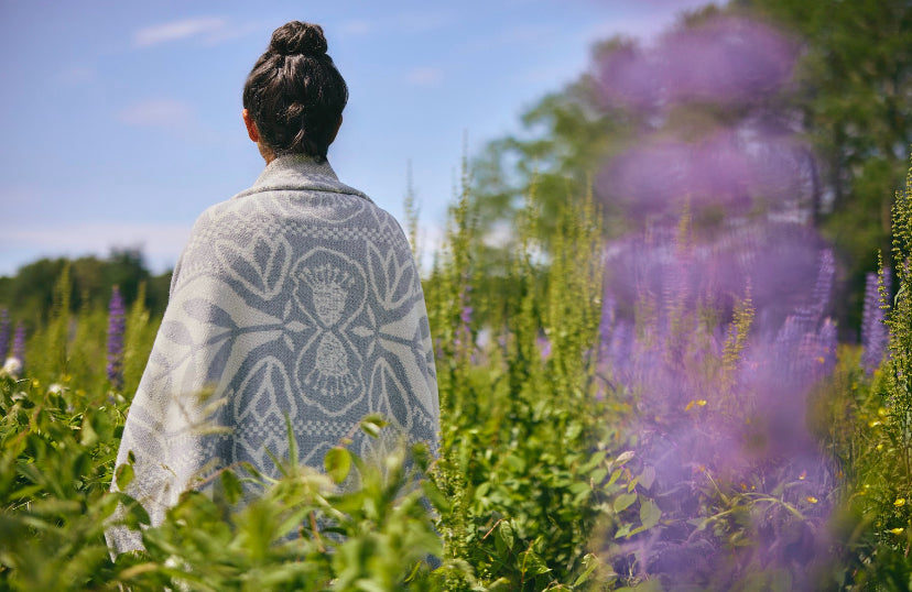 "Silhouette" Merino Wool Throw Blanket