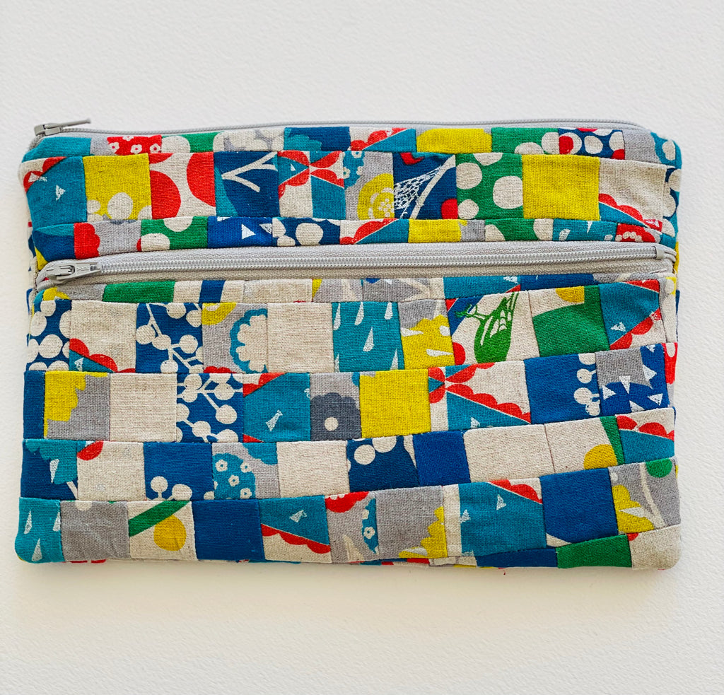 Large Pieced Zip Pouch 10