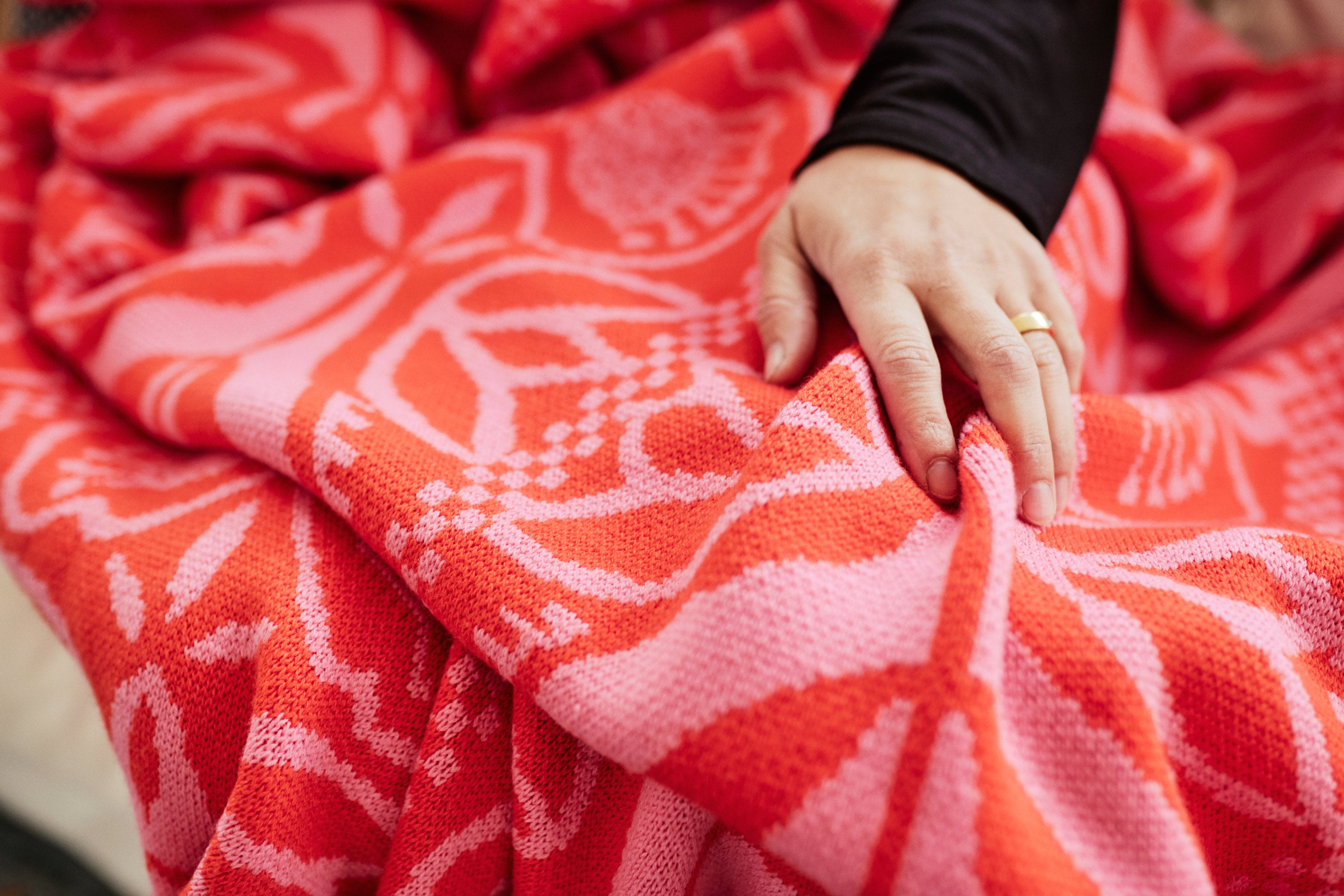 "Silhouette" Merino Wool Throw Blanket