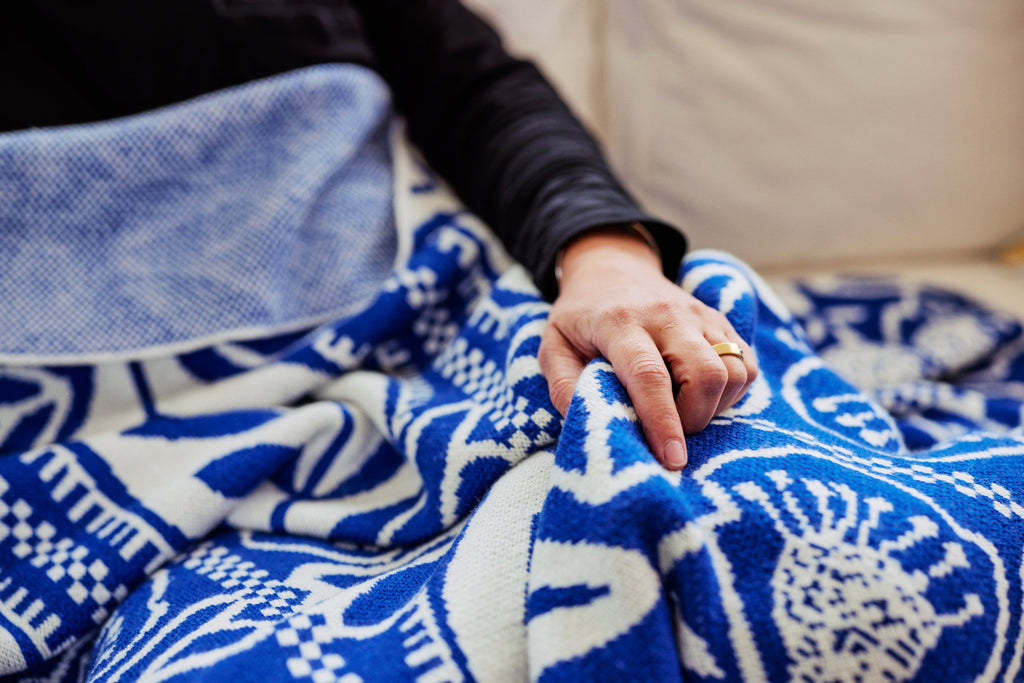 "Silhouette" Merino Wool Throw Blanket
